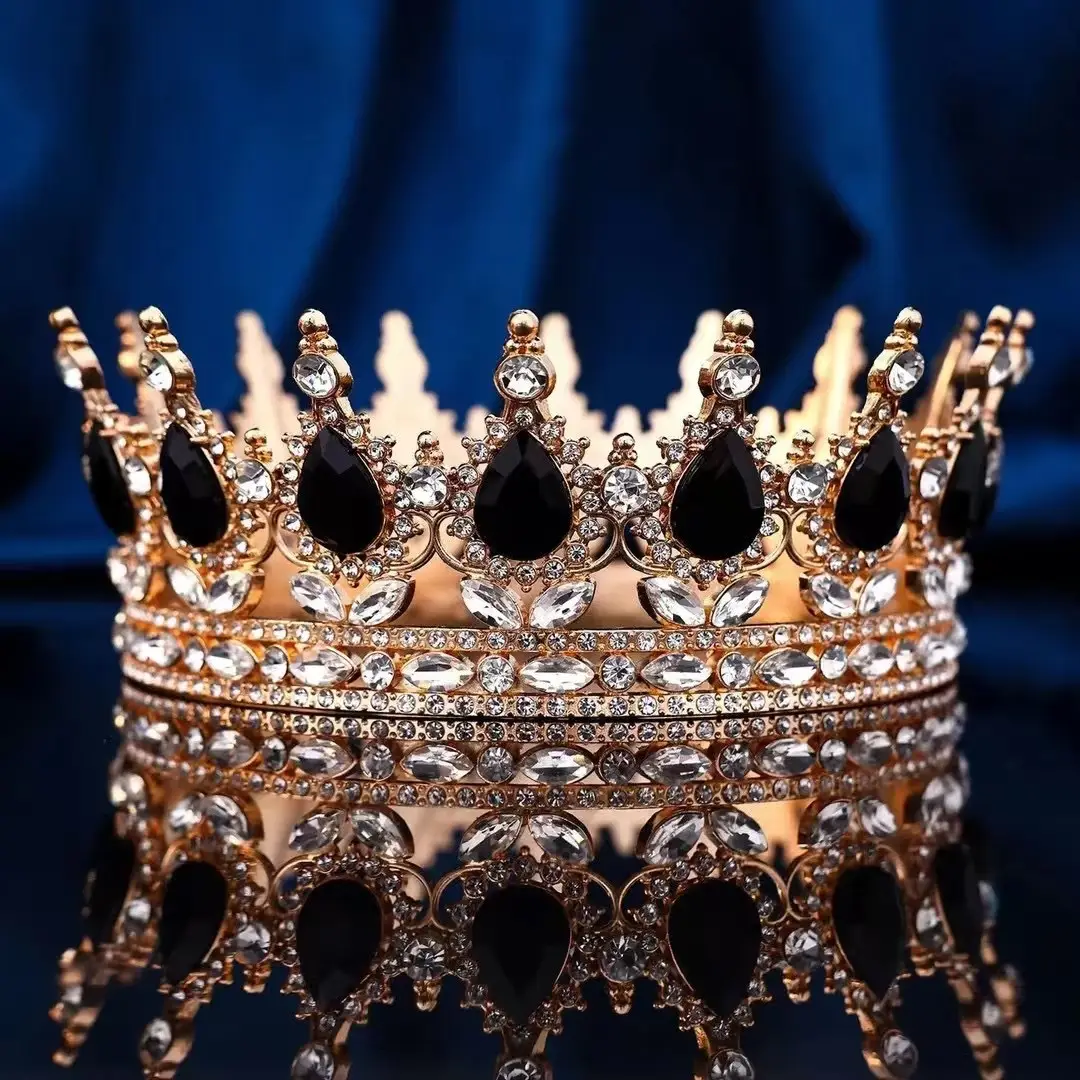 European Bridal Crown with Drop Diamond Set - Image 6
