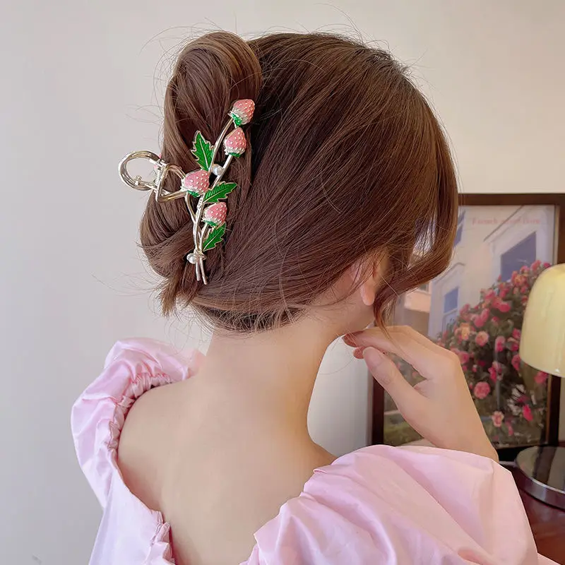 Strawberry Hair Clip for Women Large Sweet Design