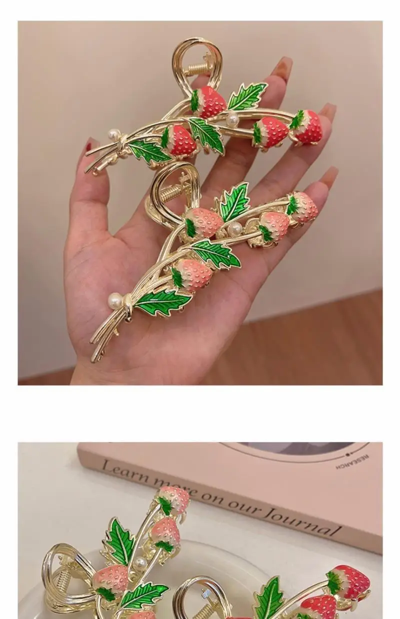 Strawberry Hair Clip for Women Large Sweet Design — feature 11
