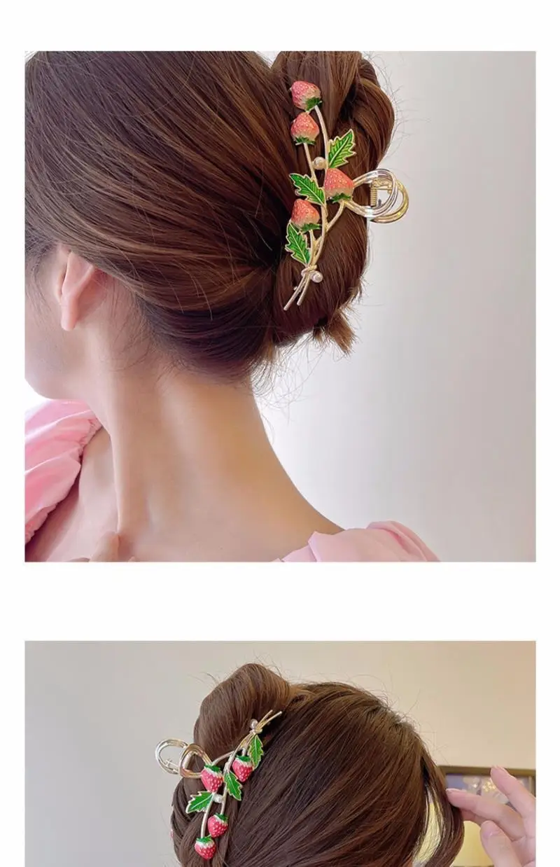Strawberry Hair Clip for Women Large Sweet Design — feature 5