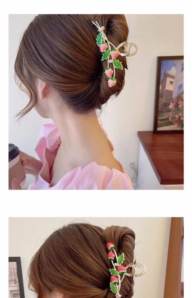 Strawberry Hair Clip for Women Large Sweet Design — feature 9