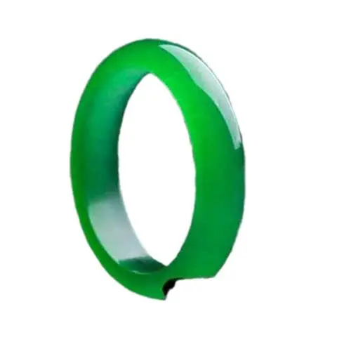Green Jade Bracelet for Women Floating Flower Design