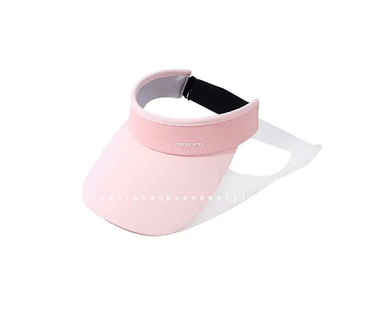 Women's Pink UV Visor Cap with Face Mask - Image 2