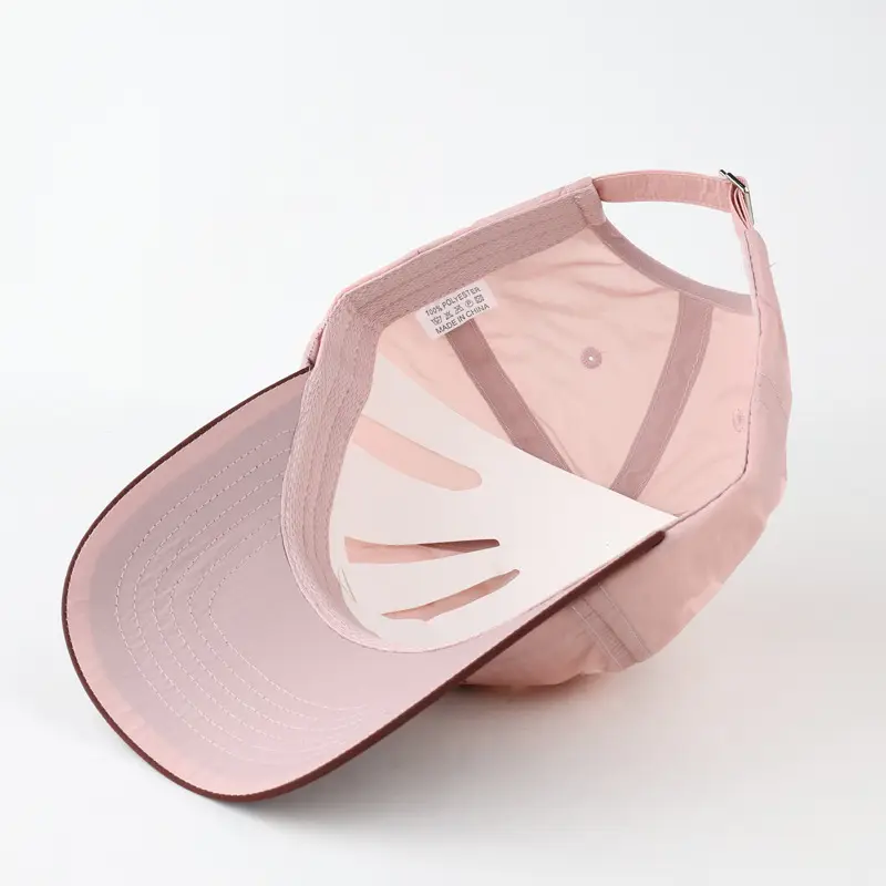 Men's Brown Cotton Baseball Cap with "FOLLOW DIN PATH" Embroidery — feature 11