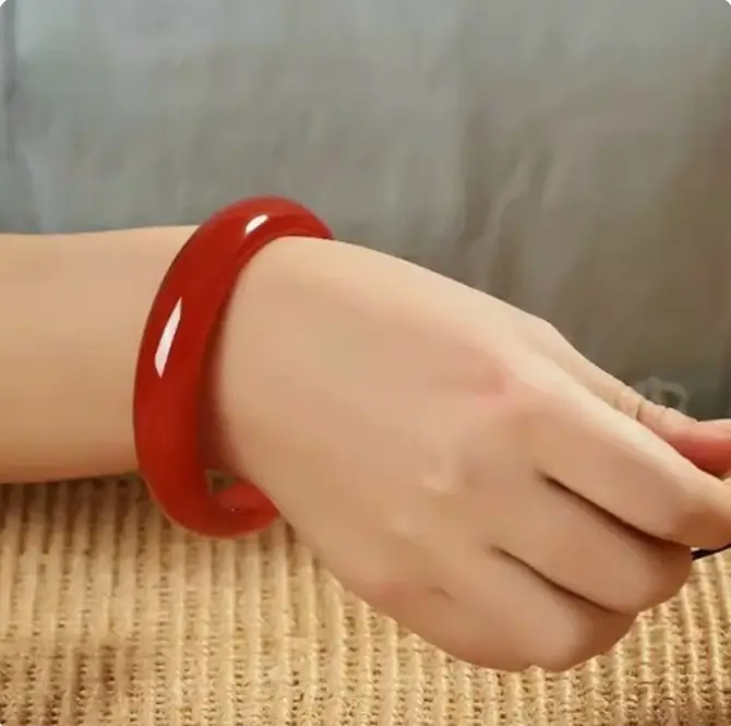 Red Agate Women's 15mm Bracelet National Style Gift