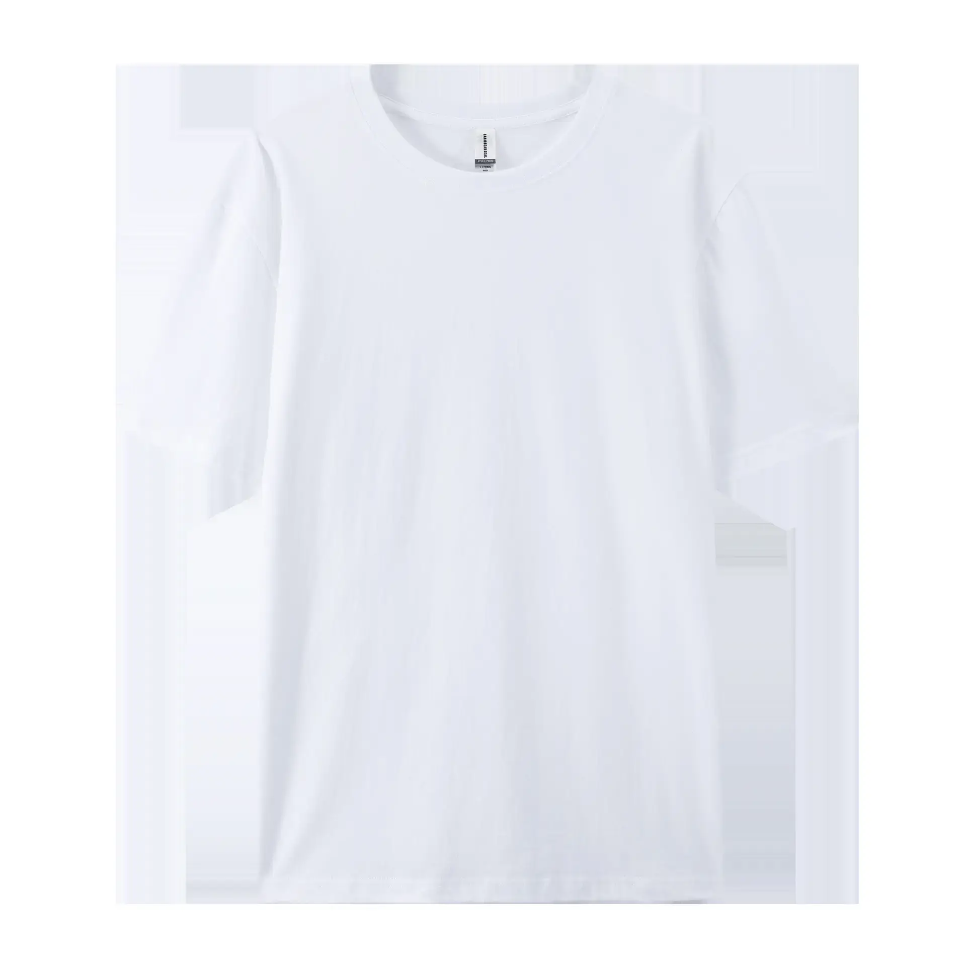 Light Blue Pure Cotton T-Shirt for Men Women European Size - Image 2