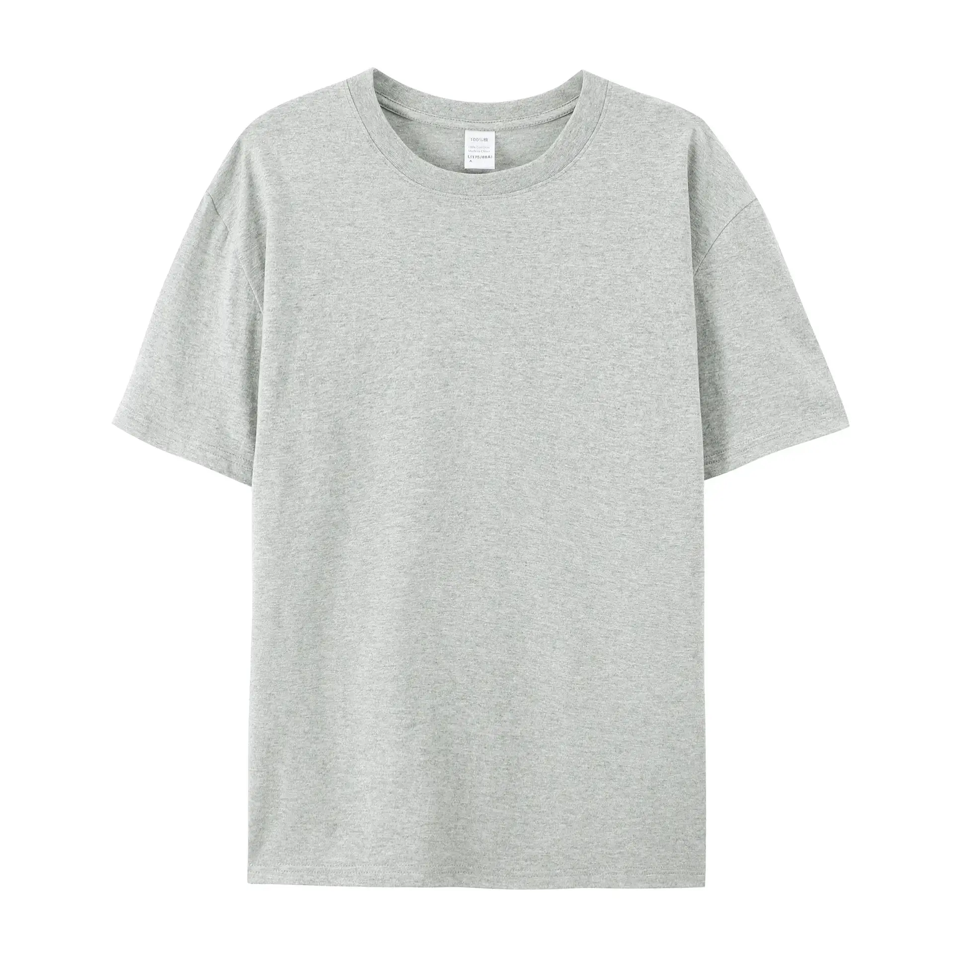 Light Blue Pure Cotton T-Shirt for Men Women European Size - Image 3