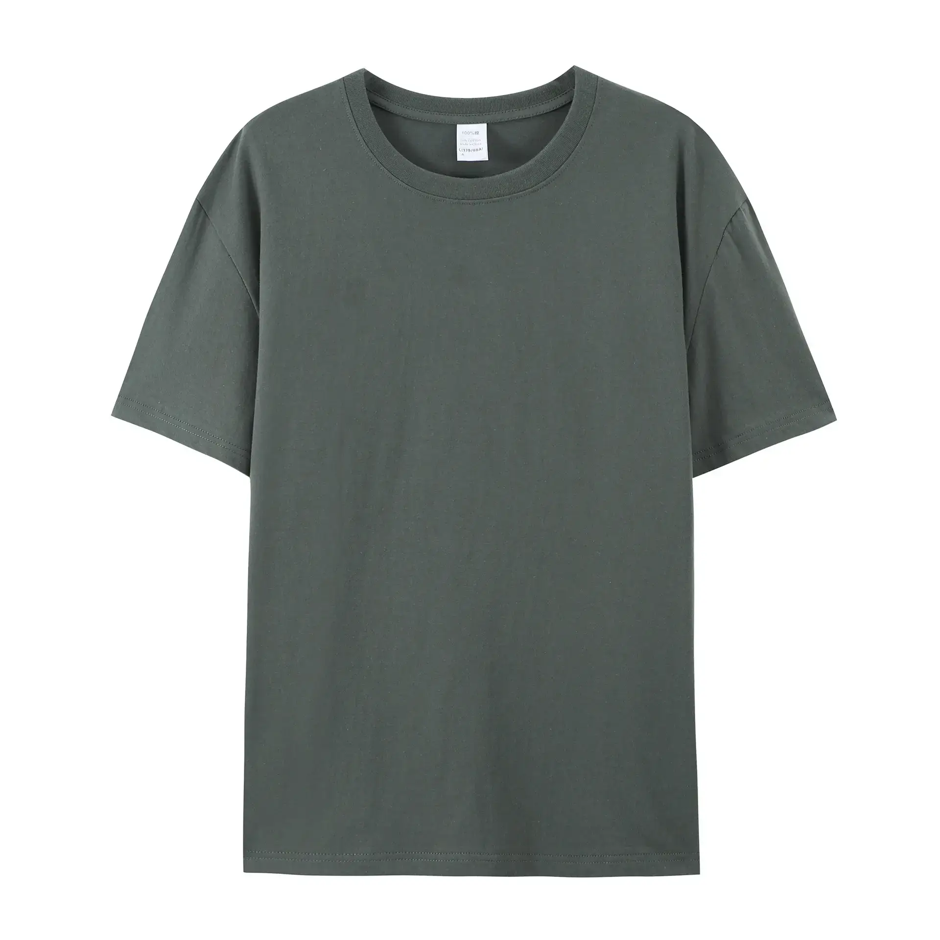 Light Blue Pure Cotton T-Shirt for Men Women European Size - Image 4