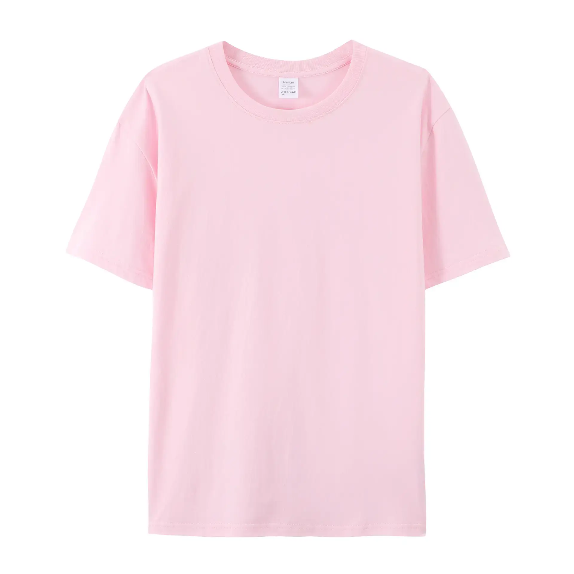 Light Blue Pure Cotton T-Shirt for Men Women European Size - Image 9
