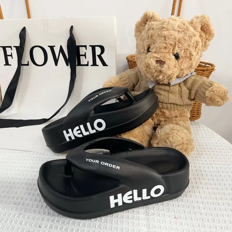 EVA High-elastic Flip-flops Summer Home Japanese-style Indoor Soft Bottom High-elastic Slippers Bathroom Bathing Sandals and Slippers Wedge Heel - Image 4