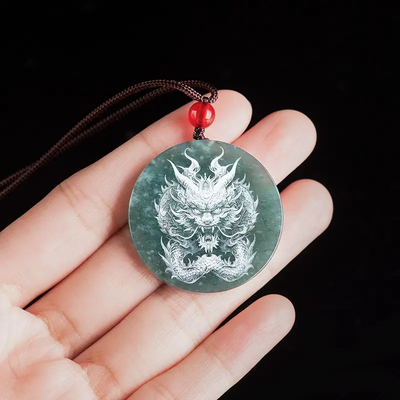 Jade Buddha Pendant with Red Chain for Men Women - Image 6