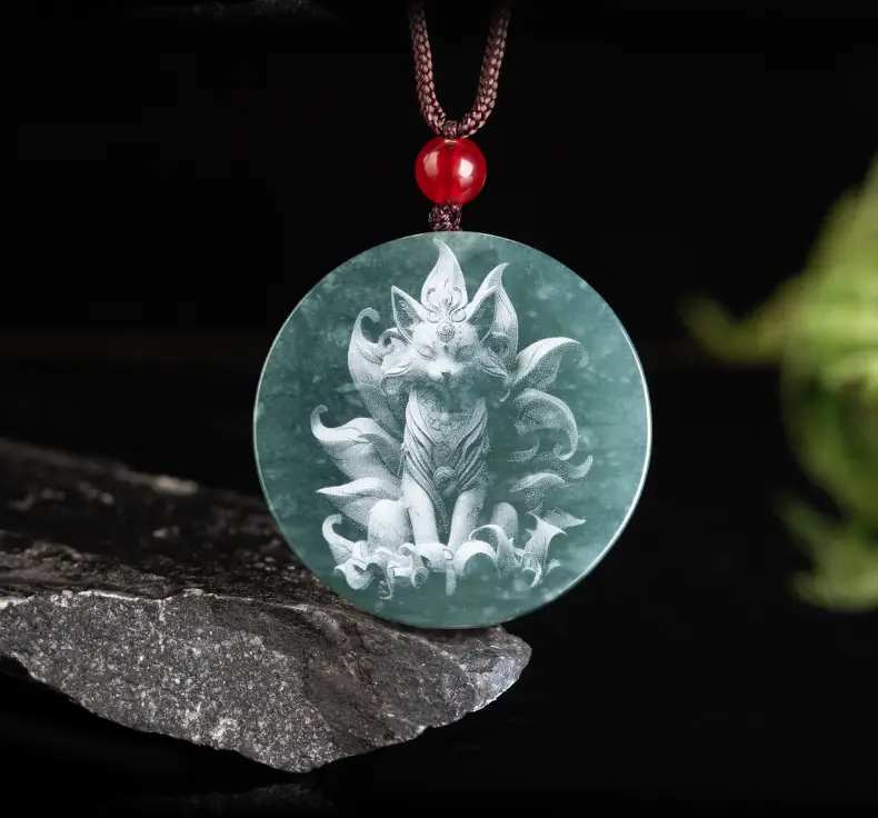 Jade Buddha Pendant with Red Chain for Men Women — feature 10