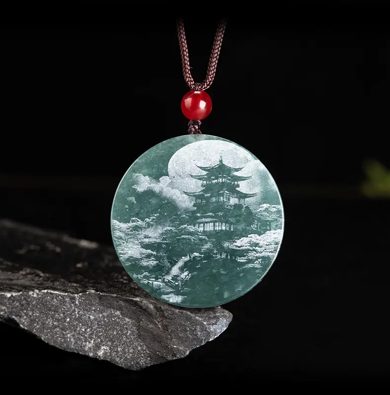 Jade Buddha Pendant with Red Chain for Men Women — feature 11