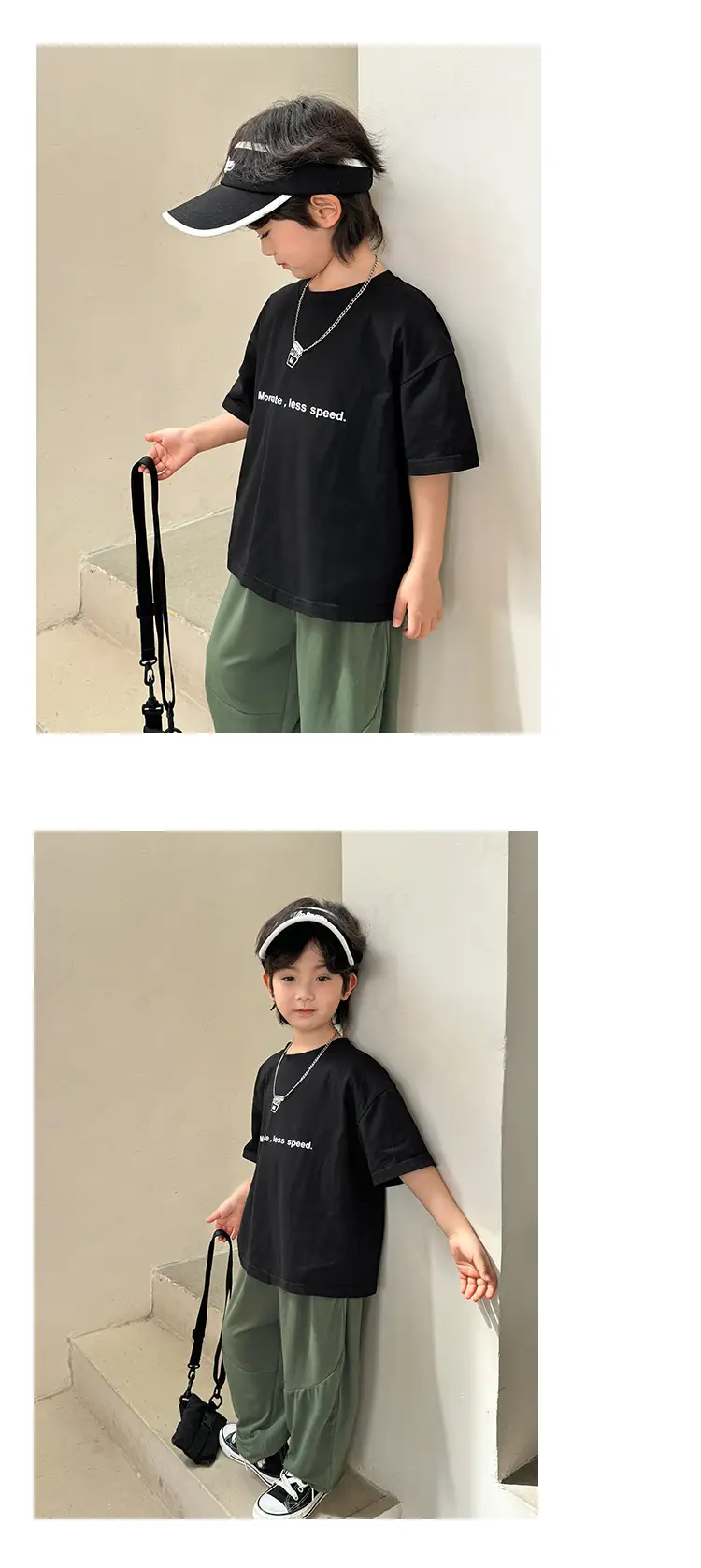 Boys Cotton Letter Print T-Shirt 2026 Summer — feature 11