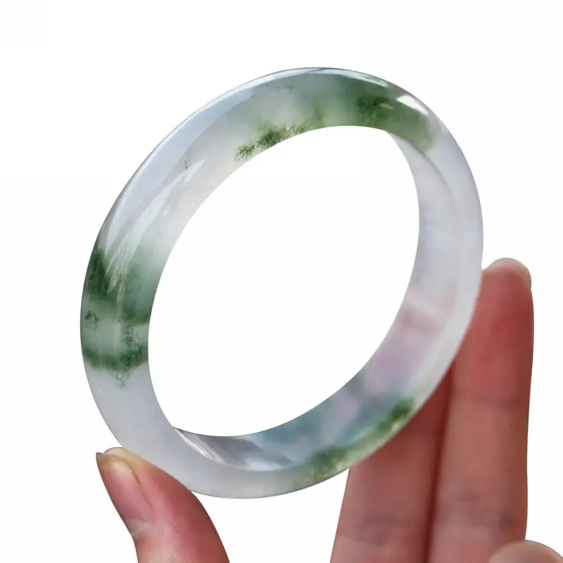 Floating Green Jade Bracelet for Women Men