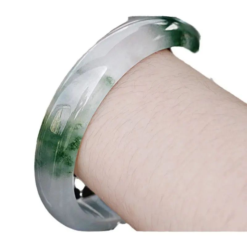 Floating Green Jade Bracelet for Women Men
