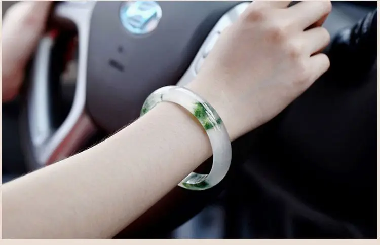 Floating Green Jade Bracelet for Women Men — feature 5