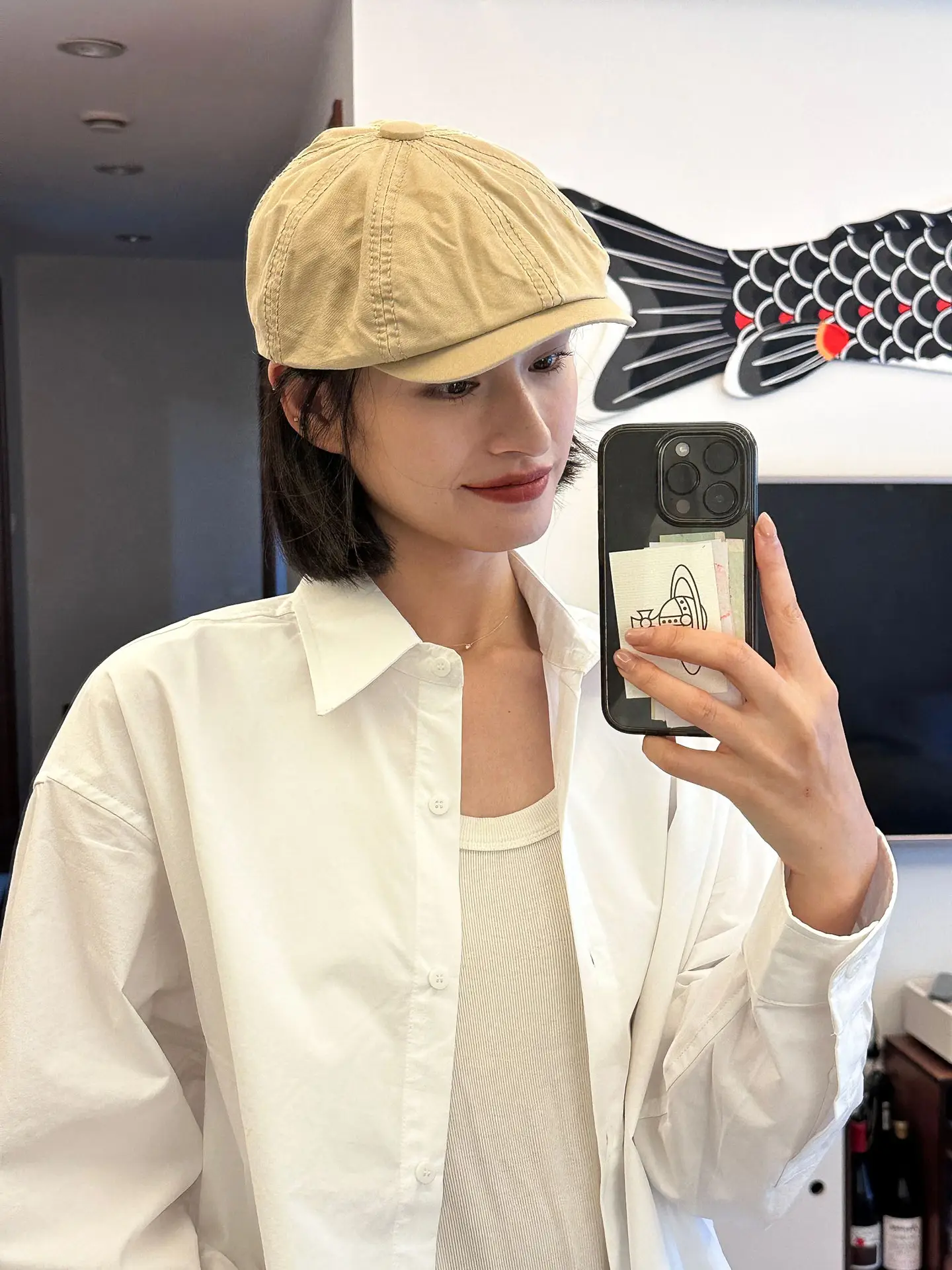 Japanese Style Women's Beanie Cap Tan Spring Summer — feature 1
