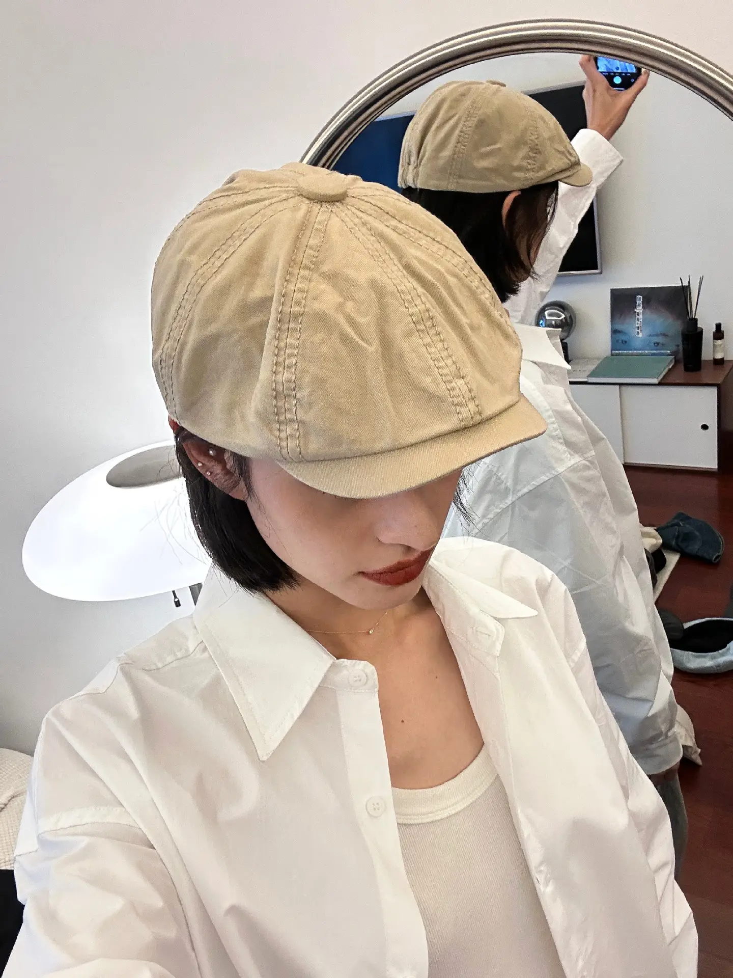 Japanese Style Women's Beanie Cap Tan Spring Summer — feature 18