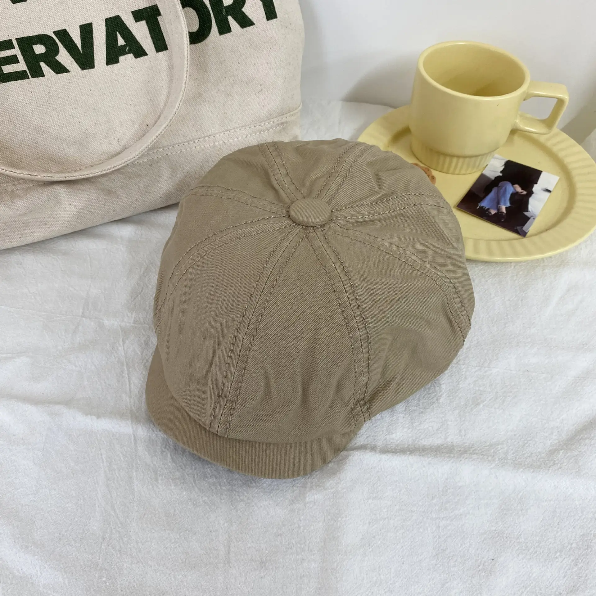 Japanese Style Women's Beanie Cap Tan Spring Summer — feature 30