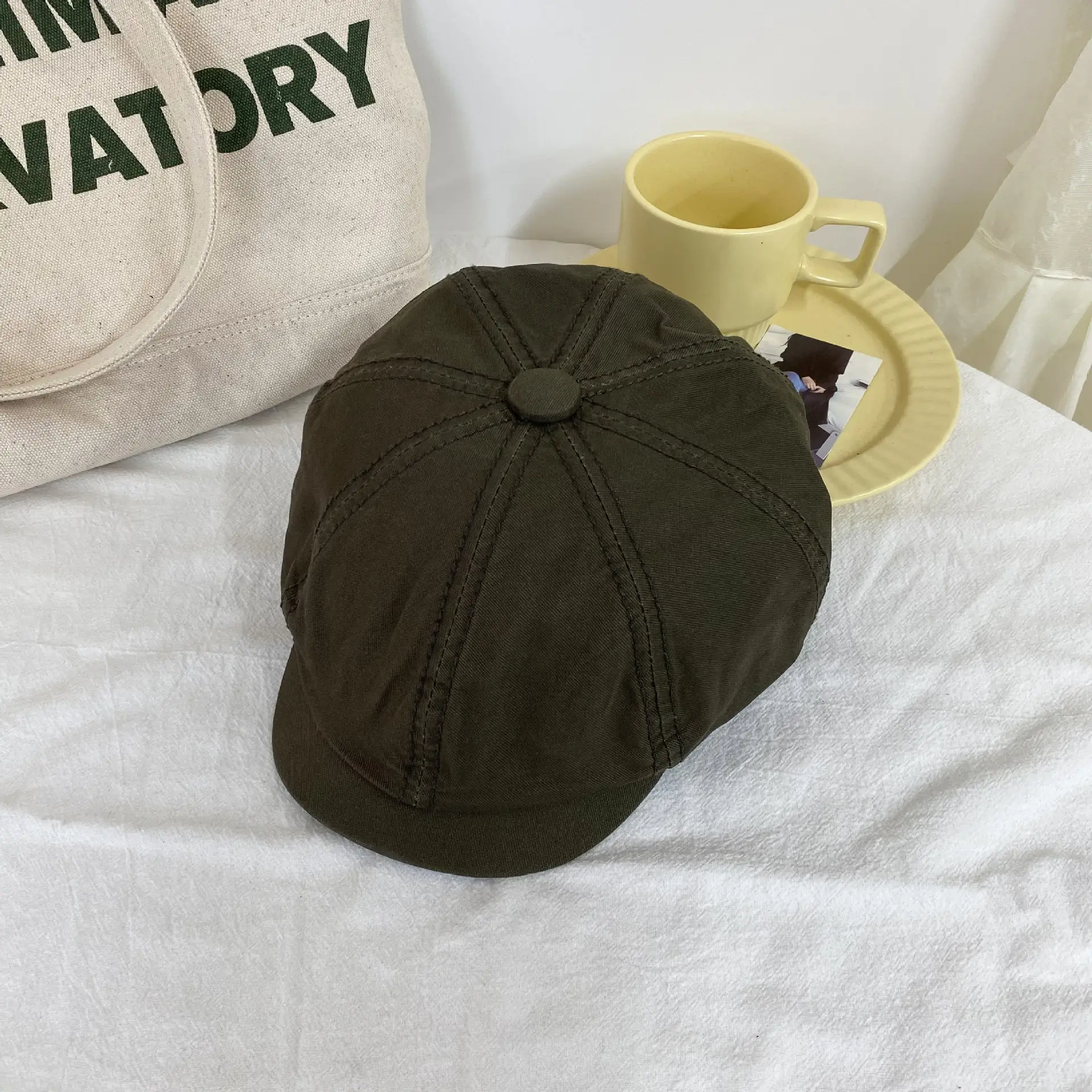 Japanese Style Women's Beanie Cap Tan Spring Summer — feature 32