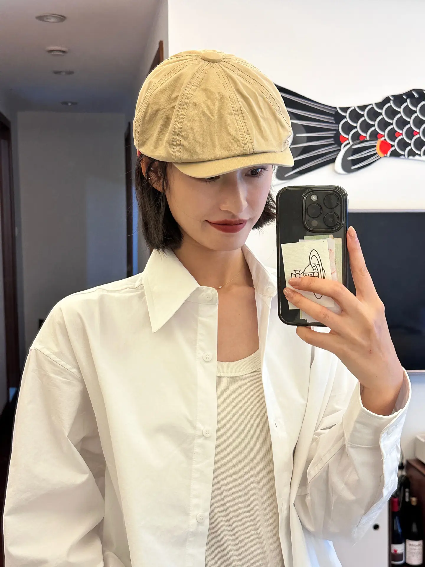 Japanese Style Women's Beanie Cap Tan Spring Summer — feature 4