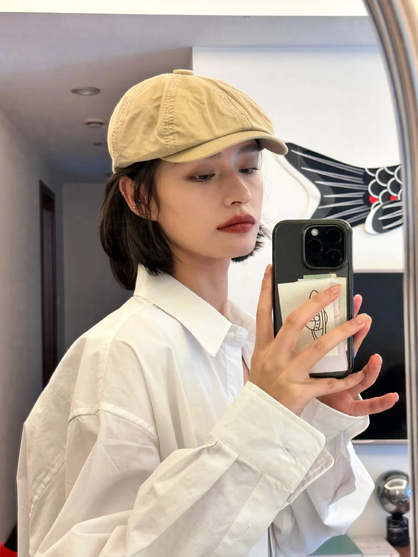 Japanese Style Women's Beanie Cap Tan Spring Summer — feature 5