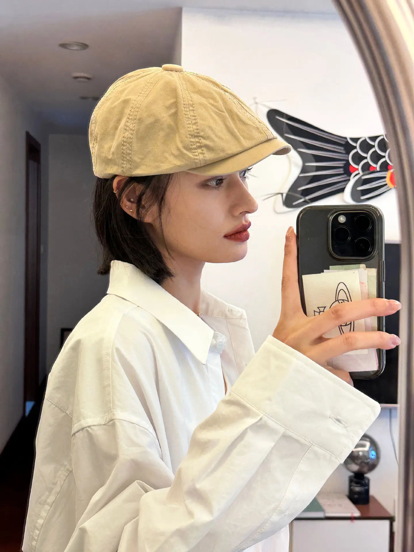 Japanese Style Women's Beanie Cap Tan Spring Summer — feature 6