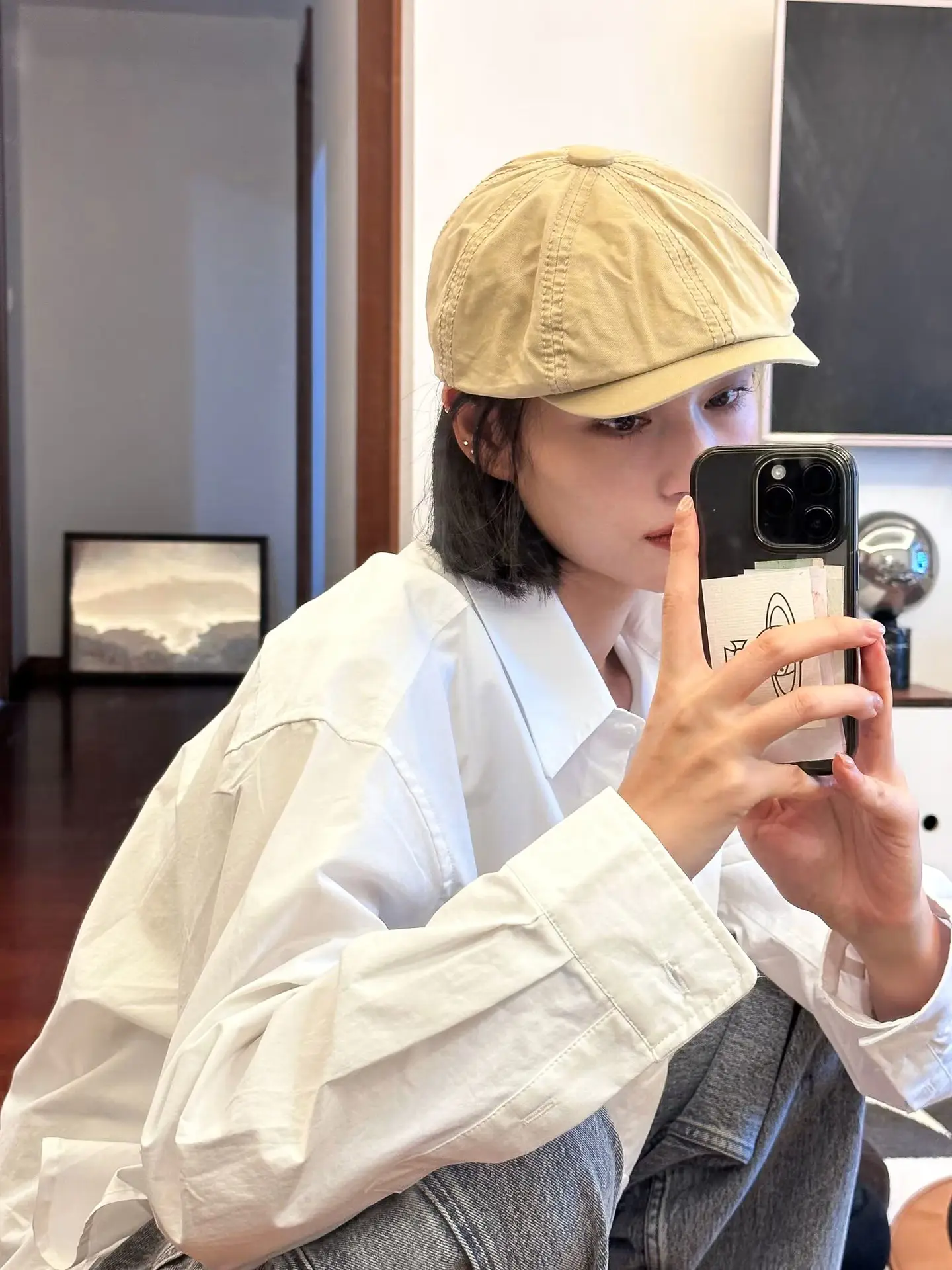 Japanese Style Women's Beanie Cap Tan Spring Summer — feature 8