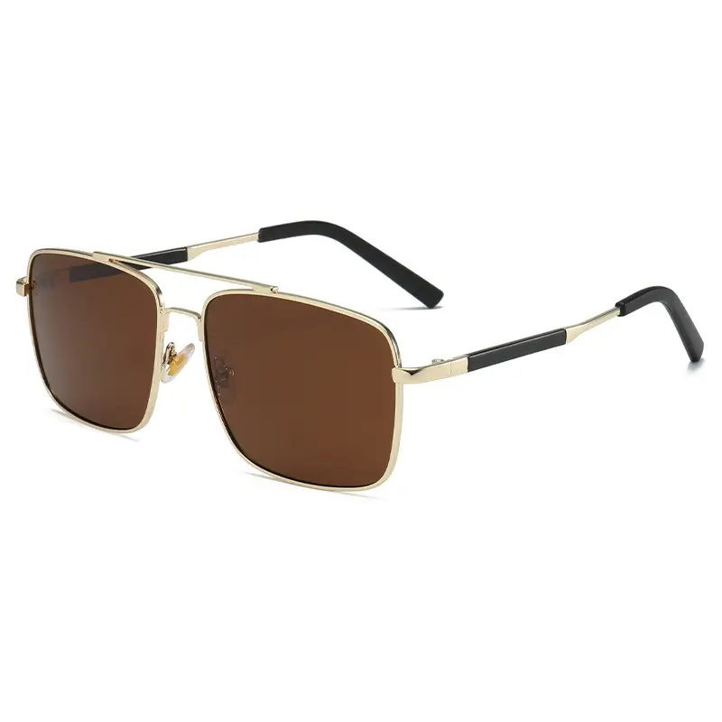 Men Polarized UV400 Sunglasses Gold Black - Image 10