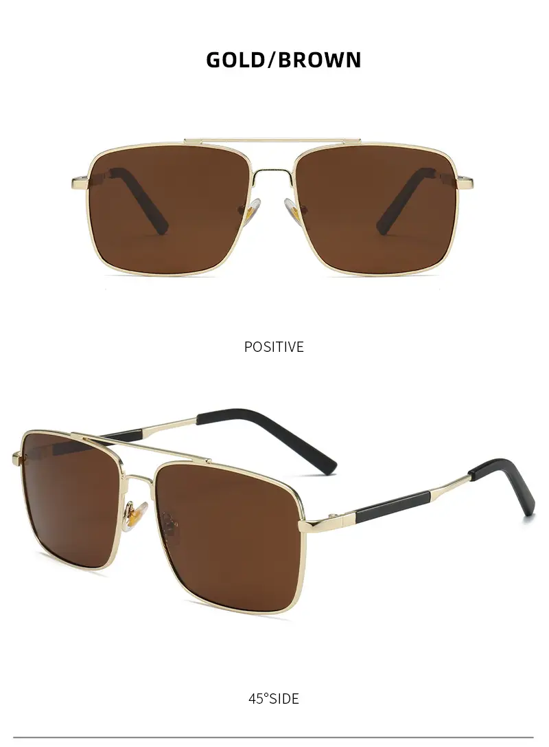Men Polarized UV400 Sunglasses Gold Black — feature 13
