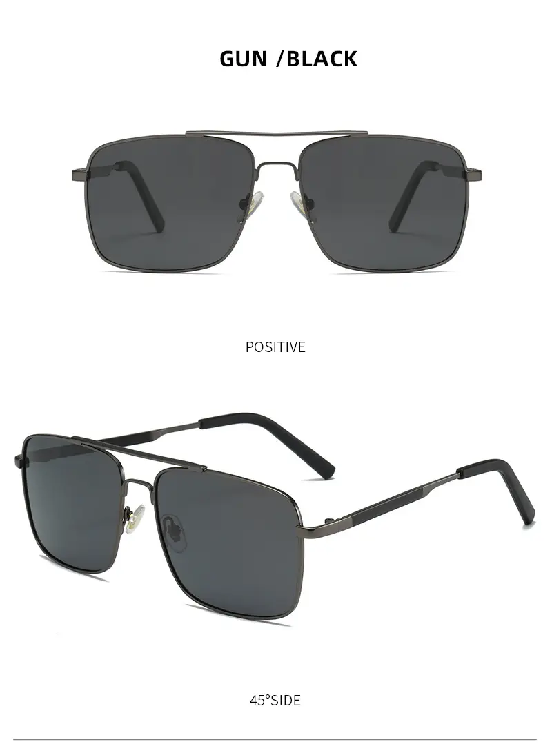 Men Polarized UV400 Sunglasses Gold Black — feature 14