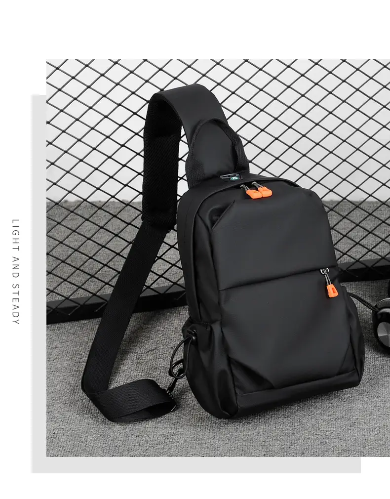 Men's Black Crossbody Shoulder Bag Small Fashionable — feature 22