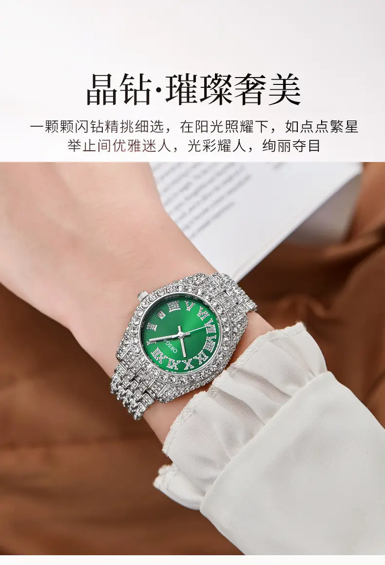 ORSGA Red Diamond Women's Luxury Calendar Watch — feature 6