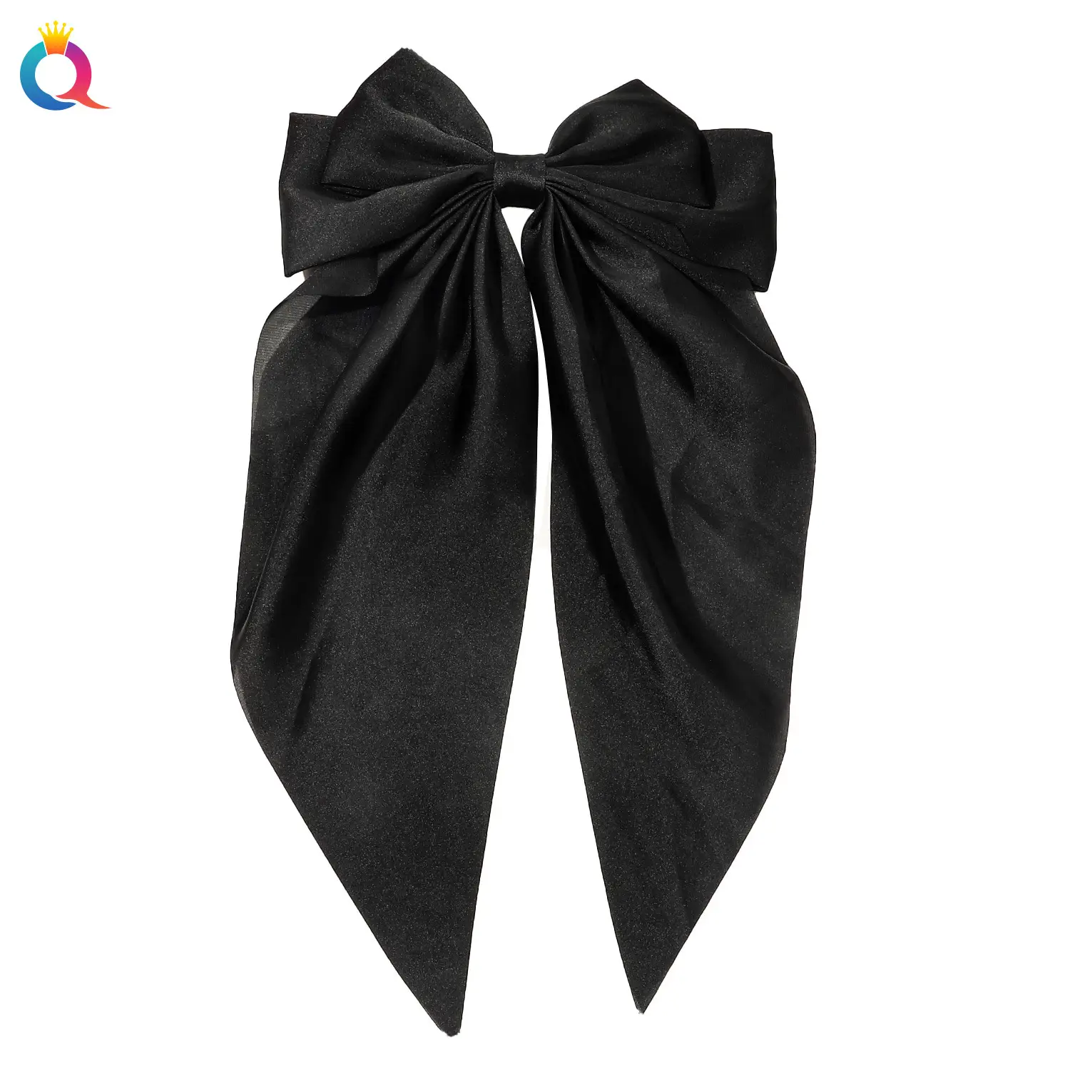 Black Bow Hairpin with Long Ribbon for Women - Image 18
