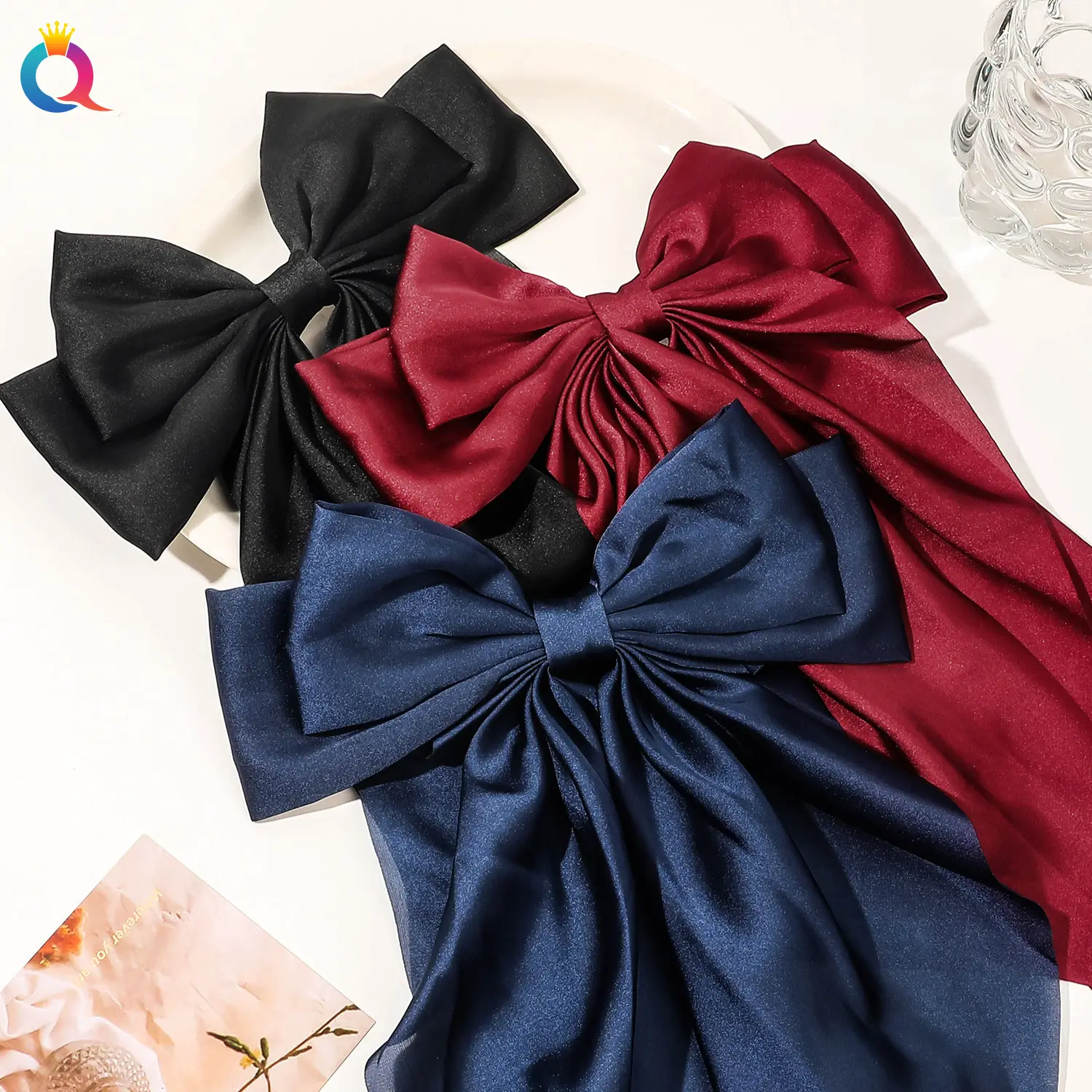 Black Bow Hairpin with Long Ribbon for Women — feature 20