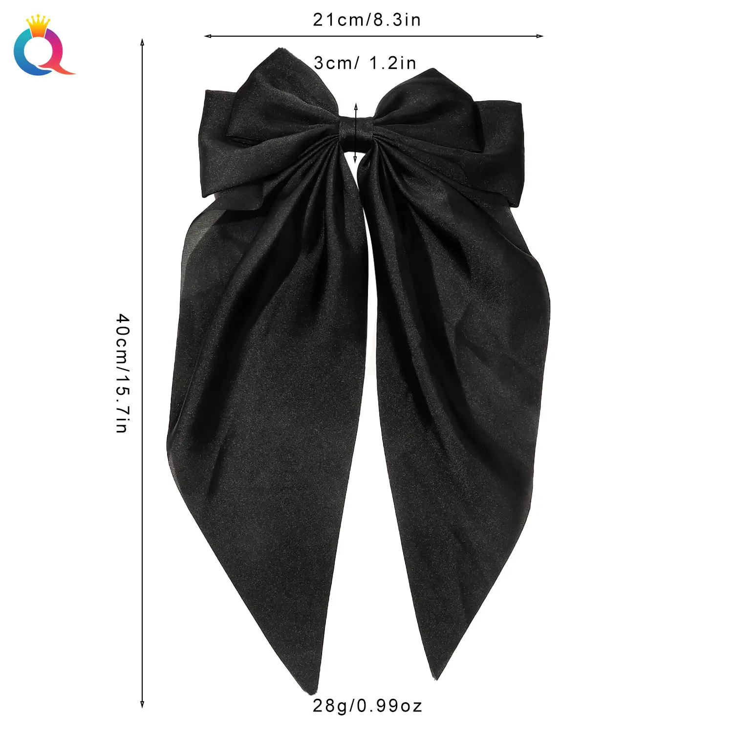Black Bow Hairpin with Long Ribbon for Women — feature 22