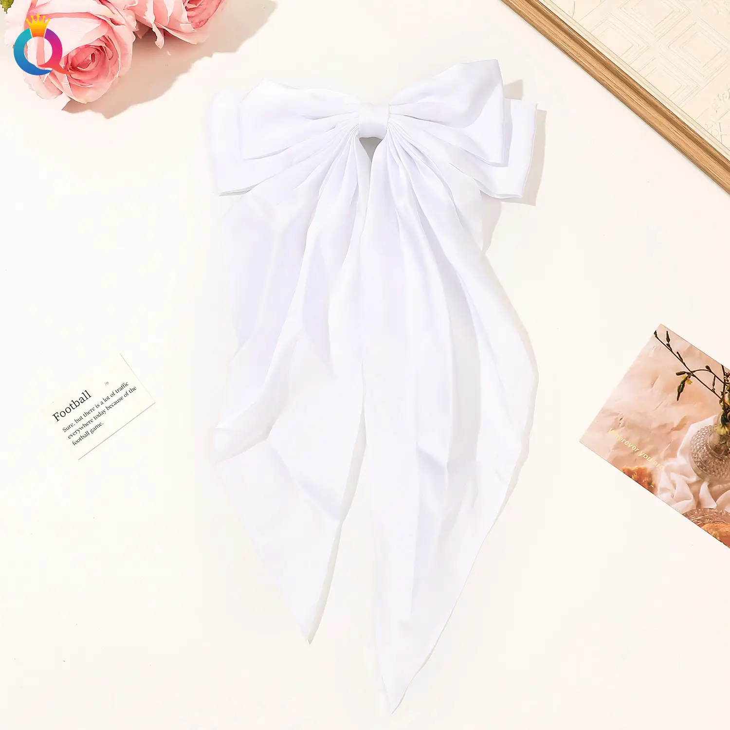 Black Bow Hairpin with Long Ribbon for Women — feature 24