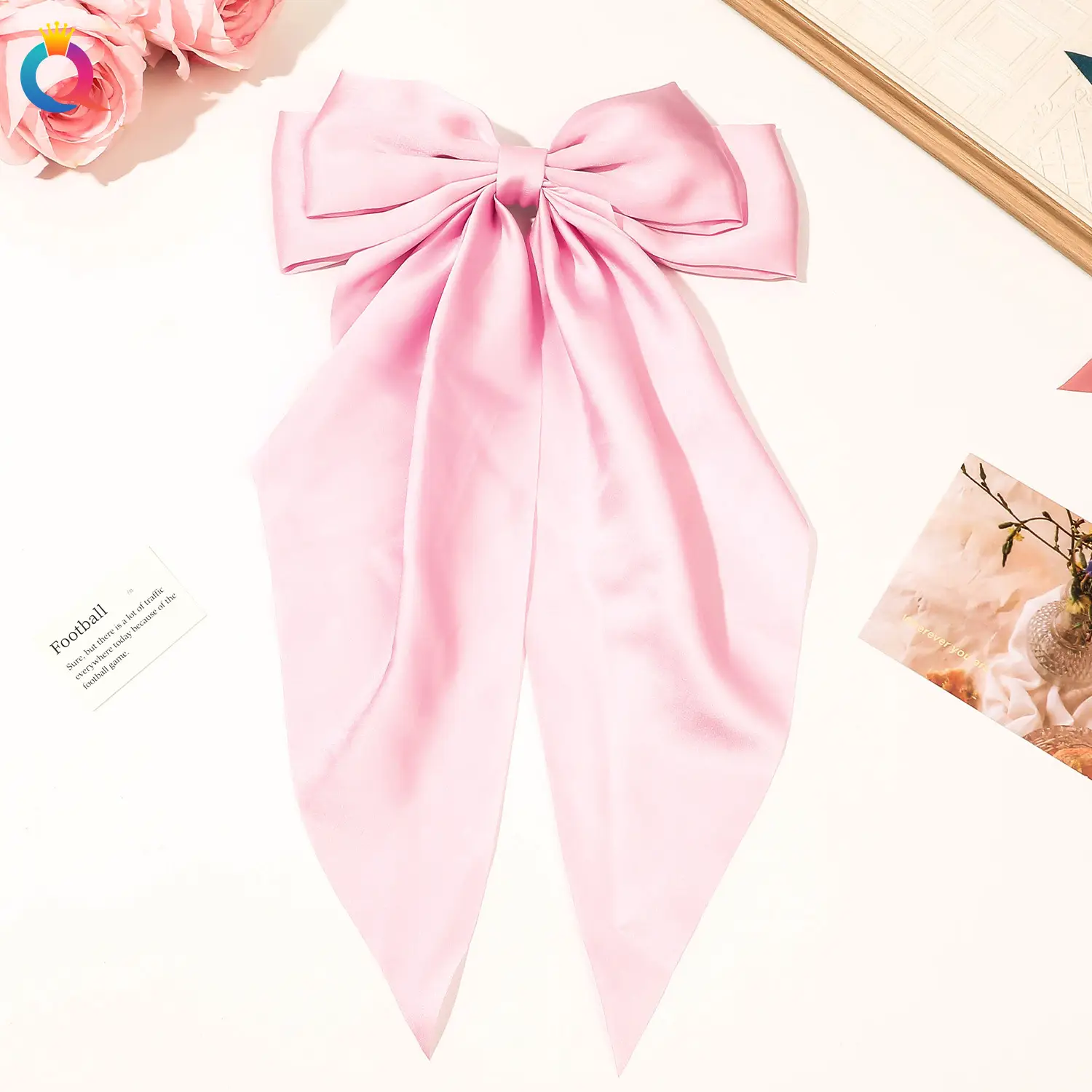 Black Bow Hairpin with Long Ribbon for Women - Image 12