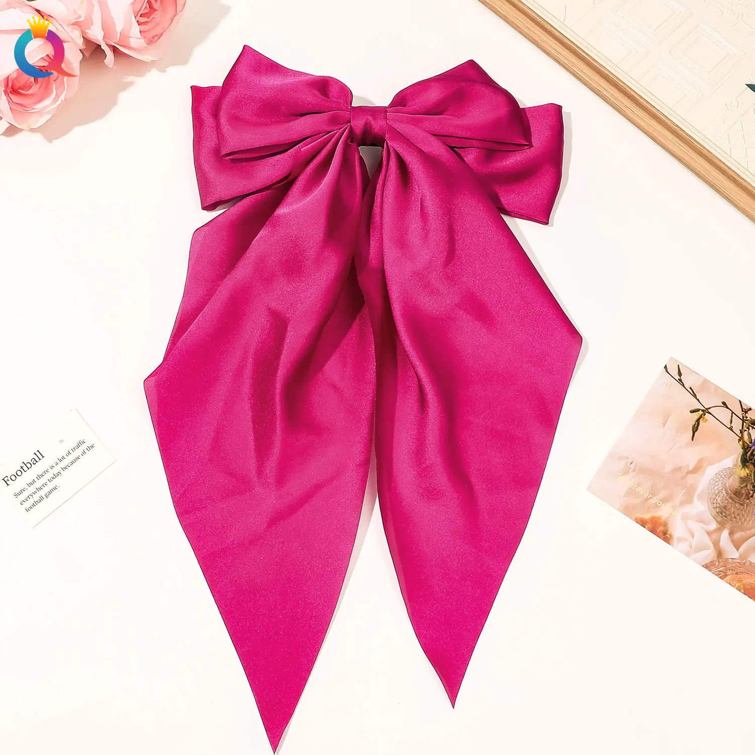 Black Bow Hairpin with Long Ribbon for Women - Image 13
