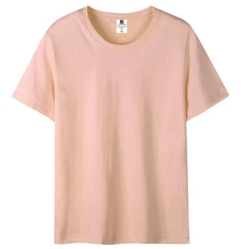 Gray Cotton Round Neck T-Shirt for Men Women - Image 11