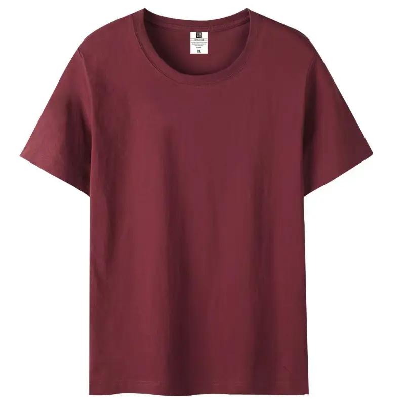Gray Cotton Round Neck T-Shirt for Men Women - Image 19