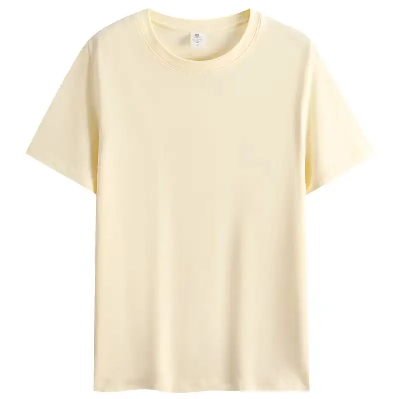 Gray Cotton Round Neck T-Shirt for Men Women - Image 20