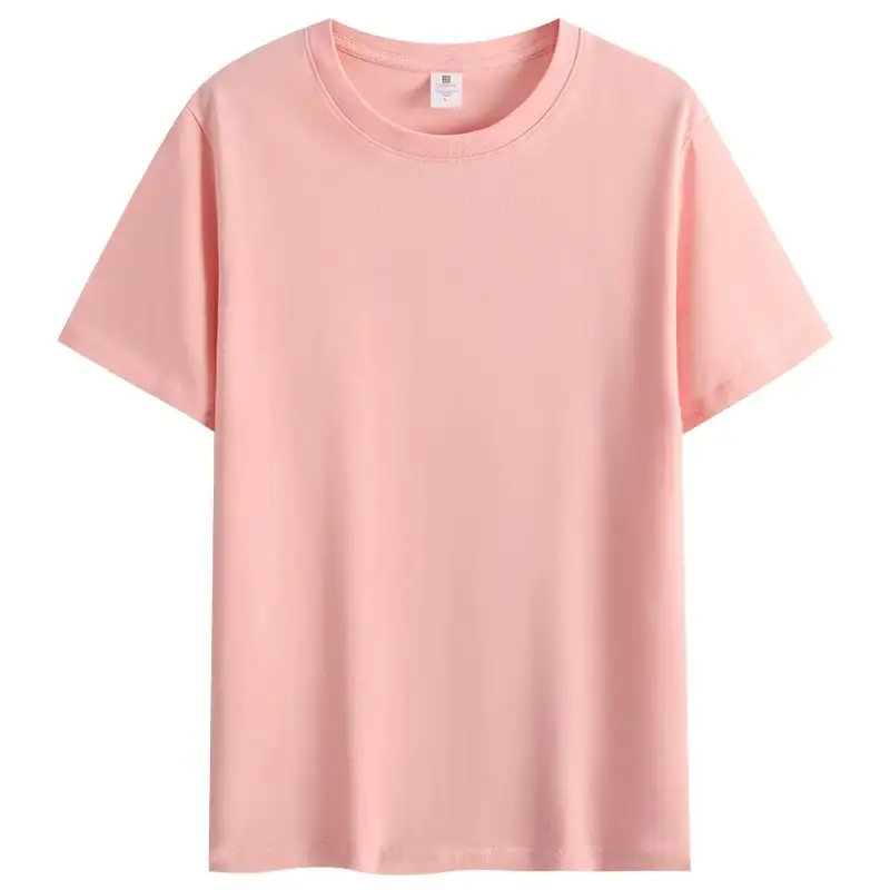 Gray Cotton Round Neck T-Shirt for Men Women - Image 6