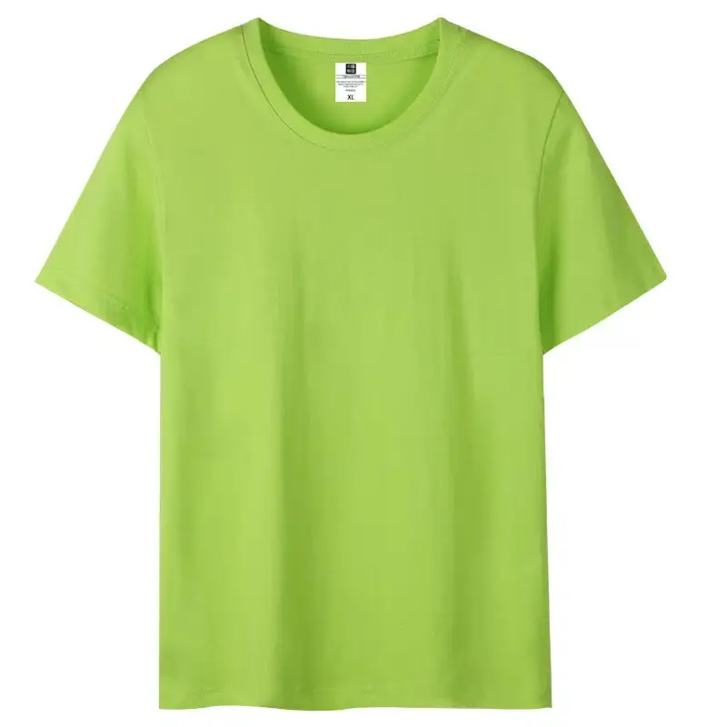 Gray Cotton Round Neck T-Shirt for Men Women - Image 7
