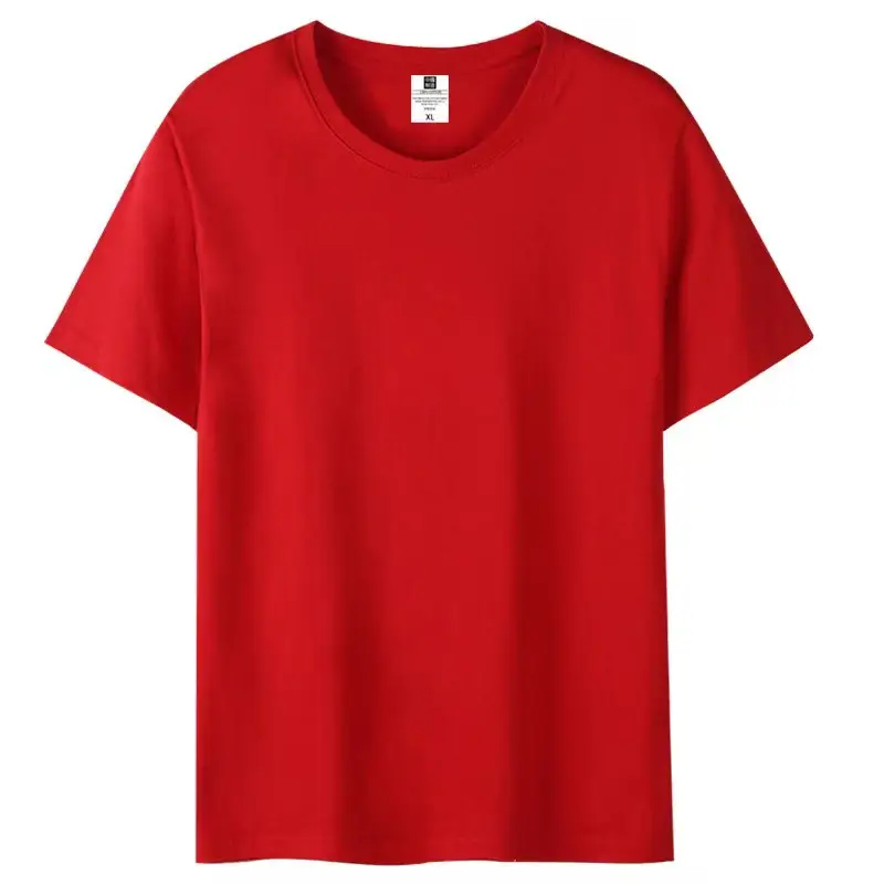 Gray Cotton Round Neck T-Shirt for Men Women - Image 8