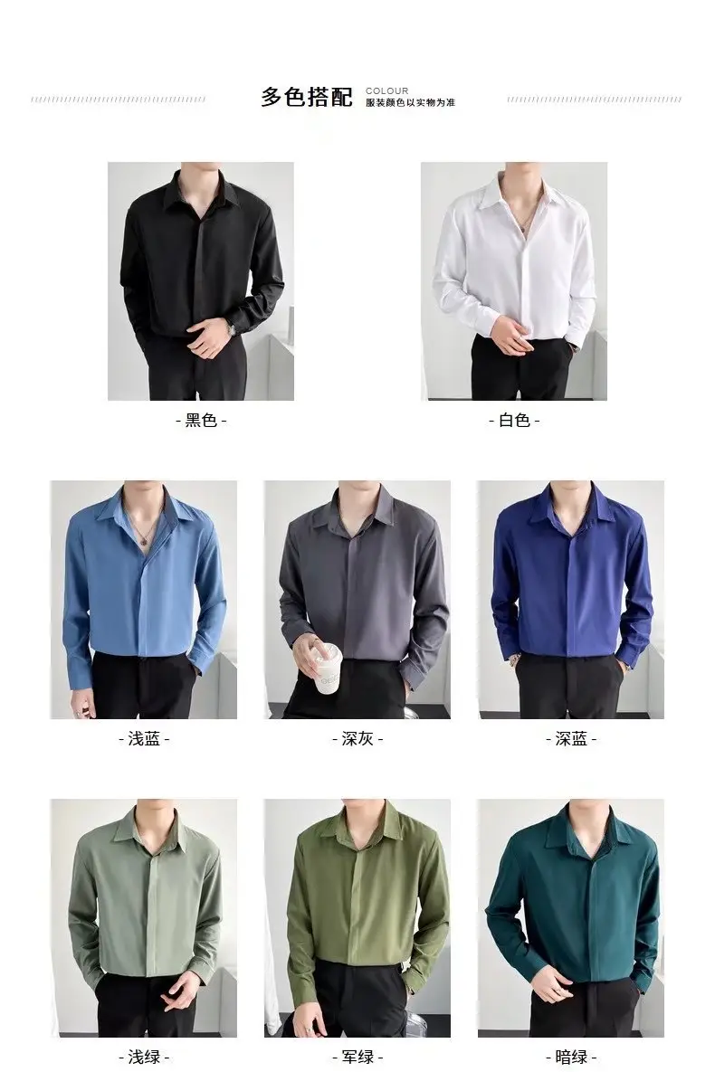 Men Black Textured Shirt & Pants Suit Plus Size Stretch Casual — feature 2