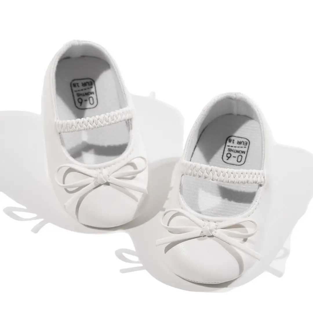 2024 new baby shoes bow elastic soft sole princess shoes cute female baby shoes baby shoes