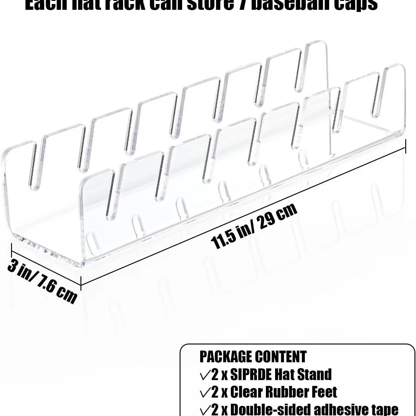 Transparent Acrylic Baseball Cap Storage Rack