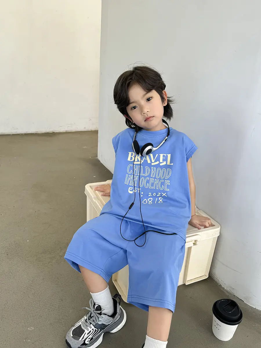 Boys Pure Cotton Casual Shorts Set 2026 Summer - Image 6